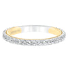 Artcarved Bridal Mounted with Side Stones Contemporary Twist Solitaire Diamond Wedding Band Tayla 14K White Gold Primary & 14K Yellow Gold