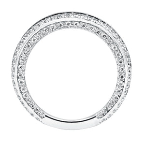 Artcarved Bridal Mounted with Side Stones Contemporary Twist Diamond Wedding Band Theodora 14K White Gold