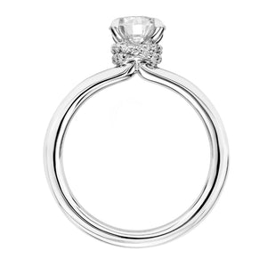 Artcarved Bridal Mounted with CZ Center Classic Solitaire Engagement Ring Erin 14K White Gold