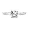 Artcarved Bridal Mounted with CZ Center Classic Solitaire Engagement Ring Kit 14K White Gold