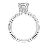 Artcarved Bridal Mounted with CZ Center Classic Solitaire Engagement Ring Sloane 14K White Gold