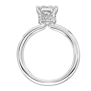 Artcarved Bridal Mounted with CZ Center Classic Solitaire Engagement Ring Sloane 14K White Gold