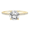 Artcarved Bridal Mounted with CZ Center Classic Engagement Ring Chelsea 18K Yellow Gold