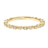 Artcarved Bridal Mounted with Side Stones Vintage Milgrain Halo Diamond Wedding Band Mabel 14K Yellow Gold