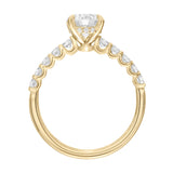 Artcarved Bridal Mounted with CZ Center Classic Engagement Ring Faye 18K Yellow Gold