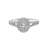 Artcarved Bridal Mounted Mined Live Center Classic One Love Engagement Ring Bree 14K White Gold