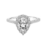 Artcarved Bridal Mounted with CZ Center Classic Halo Engagement Ring Melissa 14K White Gold