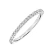 Artcarved Bridal Mounted with Side Stones Classic Halo Diamond Wedding Band 14K White Gold