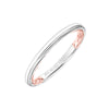 Artcarved Bridal Band No Stones Classic Lyric Wedding Band Tia 14K White Gold Primary & 14K Rose Gold