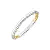 Artcarved Bridal Band No Stones Classic Lyric Wedding Band Beryl 14K White Gold Primary & 14K Yellow Gold