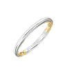 Artcarved Bridal Band No Stones Classic Lyric Wedding Band Aileen 14K White Gold Primary & 14K Yellow Gold