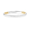 Artcarved Bridal Band No Stones Classic Lyric Wedding Band Aileen 14K White Gold Primary & 14K Yellow Gold