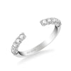 Artcarved Bridal Mounted with Side Stones Classic Rose Goldcut Diamond Wedding Band Irma 14K White Gold