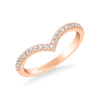 Artcarved Bridal Mounted with Side Stones Wedding Band 18K Rose Gold