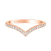 Artcarved Bridal Mounted with Side Stones Wedding Band 18K Rose Gold