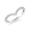 Artcarved Bridal Mounted with Side Stones Contemporary Rose Goldcut Diamond Wedding Band Truddy 14K White Gold