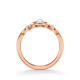 Artcarved Bridal Mounted Mined Live Center Contemporary Rose Goldcut Engagement Ring 18K Rose Gold