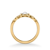 Artcarved Bridal Mounted Mined Live Center Contemporary Rose Goldcut Engagement Ring 18K Yellow Gold