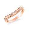Artcarved Bridal Mounted with Side Stones Wedding Band 18K Rose Gold