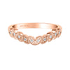 Artcarved Bridal Mounted with Side Stones Wedding Band 18K Rose Gold