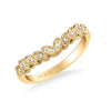 Artcarved Bridal Mounted with Side Stones Wedding Band 18K Yellow Gold
