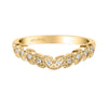 Artcarved Bridal Mounted with Side Stones Wedding Band 18K Yellow Gold