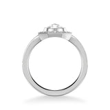 Artcarved Bridal Mounted Mined Live Center Vintage Rose Goldcut Halo Engagement Ring 18K White Gold