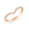 Artcarved Bridal Mounted with Side Stones Classic Diamond Wedding Band Madelyn 18K Rose Gold
