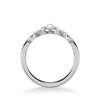 Artcarved Bridal Mounted Mined Live Center Contemporary Engagement Ring 18K White Gold