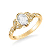 Artcarved Bridal Mounted Mined Live Center Contemporary Engagement Ring 18K Yellow Gold