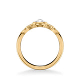 Artcarved Bridal Mounted Mined Live Center Contemporary Engagement Ring Charlotte 14K Yellow Gold