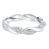 Artcarved Bridal Mounted with Side Stones Contemporary Stackable Eternity Anniversary Band 14K White Gold
