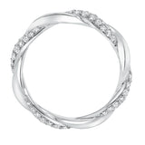 Artcarved Bridal Mounted with Side Stones Contemporary Stackable Eternity Anniversary Band 14K White Gold