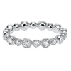 Artcarved Bridal Mounted with Side Stones Contemporary Stackable Eternity Anniversary Band 14K White Gold