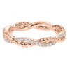 Artcarved Bridal Mounted with Side Stones Contemporary Stackable Eternity Anniversary Band 14K Rose Gold