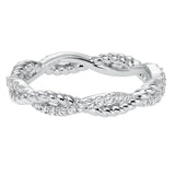 Artcarved Bridal Mounted with Side Stones Contemporary Stackable Eternity Anniversary Band 14K White Gold