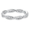 Artcarved Bridal Mounted with Side Stones Contemporary Stackable Eternity Anniversary Band 14K White Gold