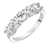 Artcarved Bridal Mounted with Side Stones Classic 5-Stone Diamond Anniversary Band 14K White Gold