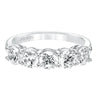 Artcarved Bridal Mounted with Side Stones Classic 5-Stone Diamond Anniversary Band 14K White Gold