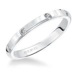 Artcarved Bridal Mounted with Side Stones Diamond Anniversary Band Clara Platinum