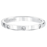 Artcarved Bridal Mounted with Side Stones Diamond Anniversary Band Clara Platinum