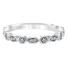 Artcarved Bridal Mounted with Side Stones Contemporary Fashion Diamond Anniversary Band Veronica 14K White Gold