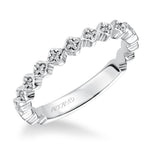 Artcarved Bridal Mounted with Side Stones Contemporary Fashion Diamond Anniversary Band Shannon 14K White Gold
