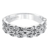 Artcarved Bridal Mounted with Side Stones Vintage Fashion Diamond Anniversary Band Juliana 14K White Gold