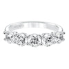 Artcarved Bridal Mounted with Side Stones Classic Diamond Anniversary Band 14K White Gold