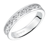 Artcarved Bridal Mounted with Side Stones Classic Eternity Diamond Anniversary Band 14K White Gold