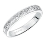 Artcarved Bridal Mounted with Side Stones Classic Diamond Anniversary Band 14K White Gold