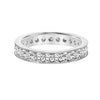 Artcarved Bridal Mounted with Side Stones Classic Eternity Diamond Anniversary Band 14K White Gold