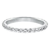 Artcarved Bridal Mounted with Side Stones Contemporary Dual Eternity Anniversary Band 14K White Gold