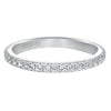 Artcarved Bridal Mounted with Side Stones Contemporary Dual Eternity Anniversary Band 14K White Gold